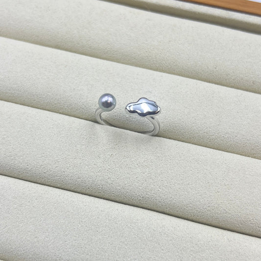 Cloud Ring Madama akoya pearl s925