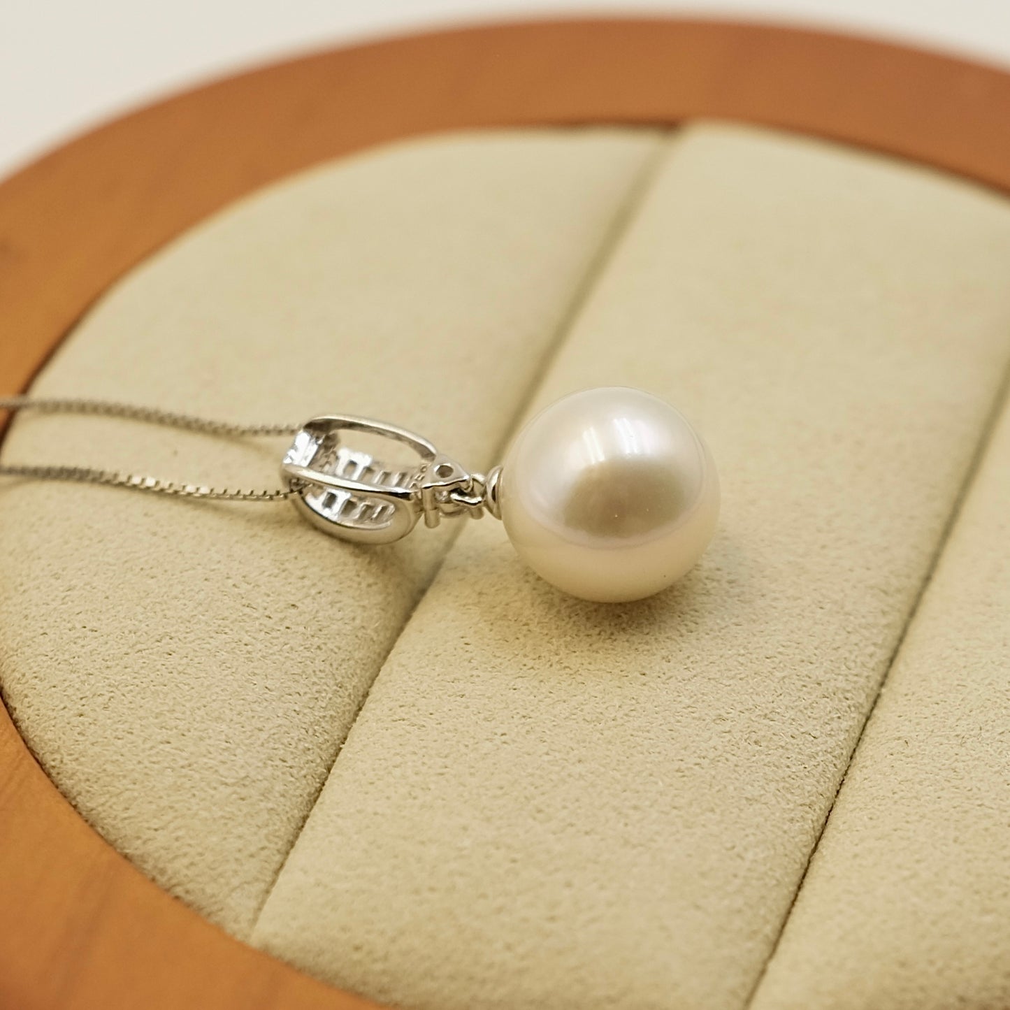 11.1mm Freshwater Edison Pearl Necklace s925 with chain