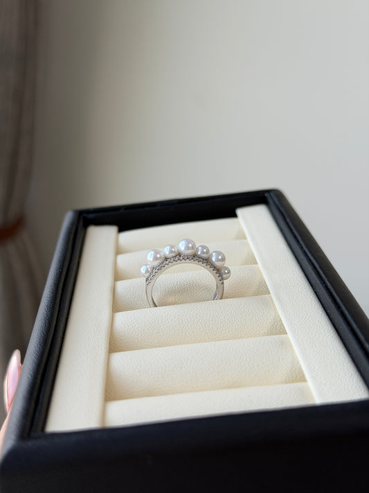 Luxury 7-Pearl Ring classic timeless style s925