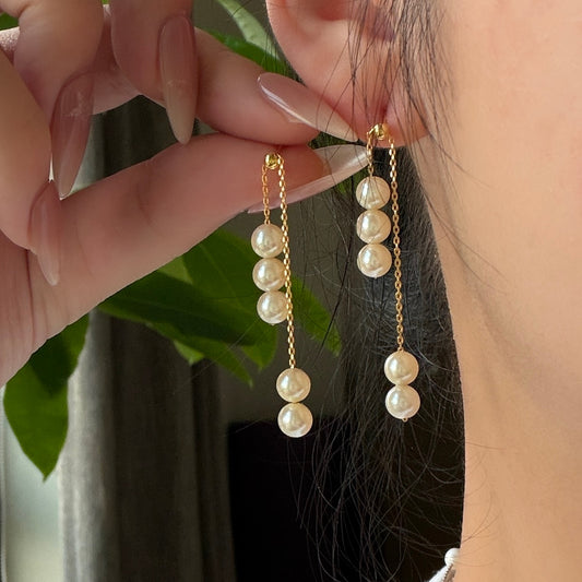 Dainty Golden Akoya pearl dainty earring s925