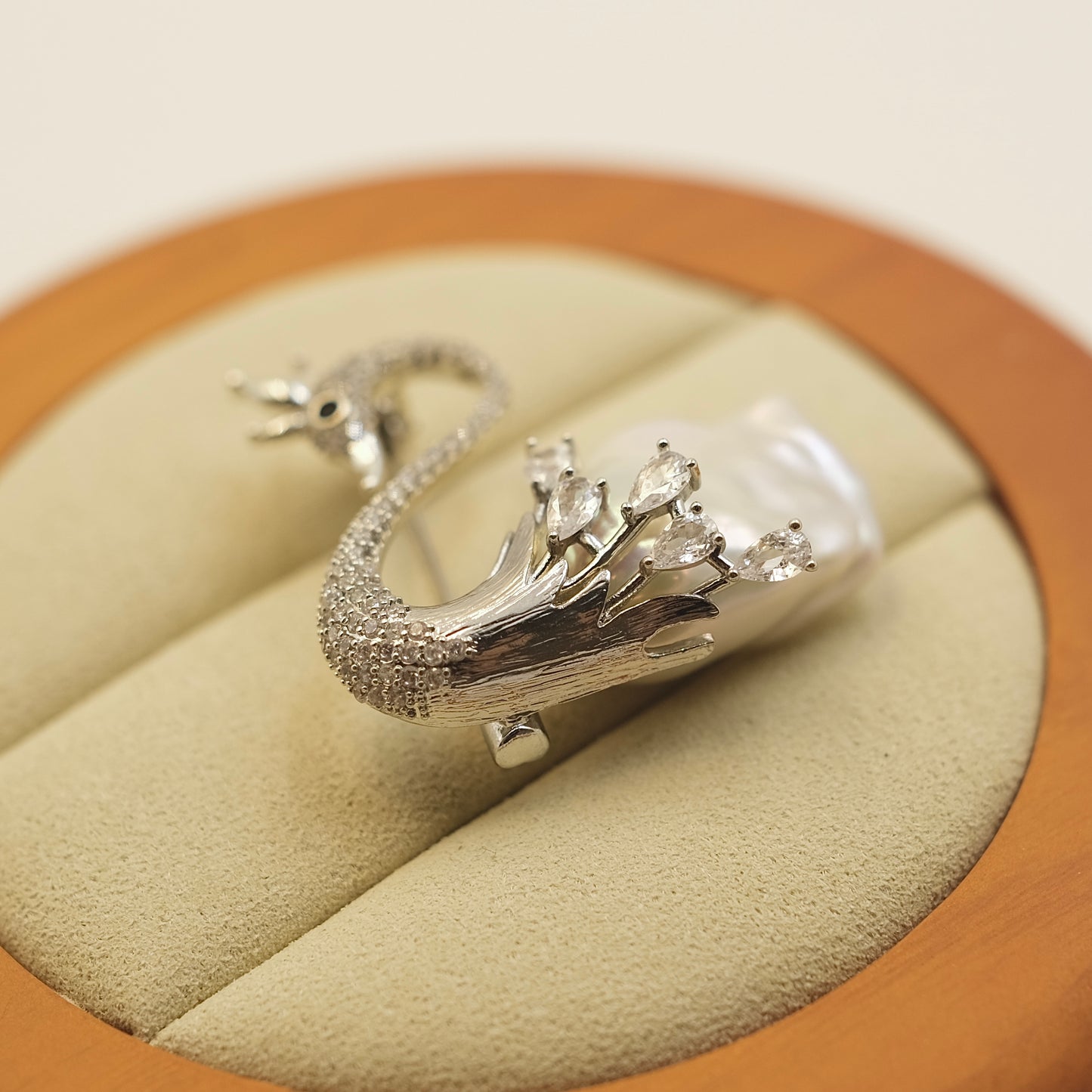 Swan Baroque Pearl Brooch