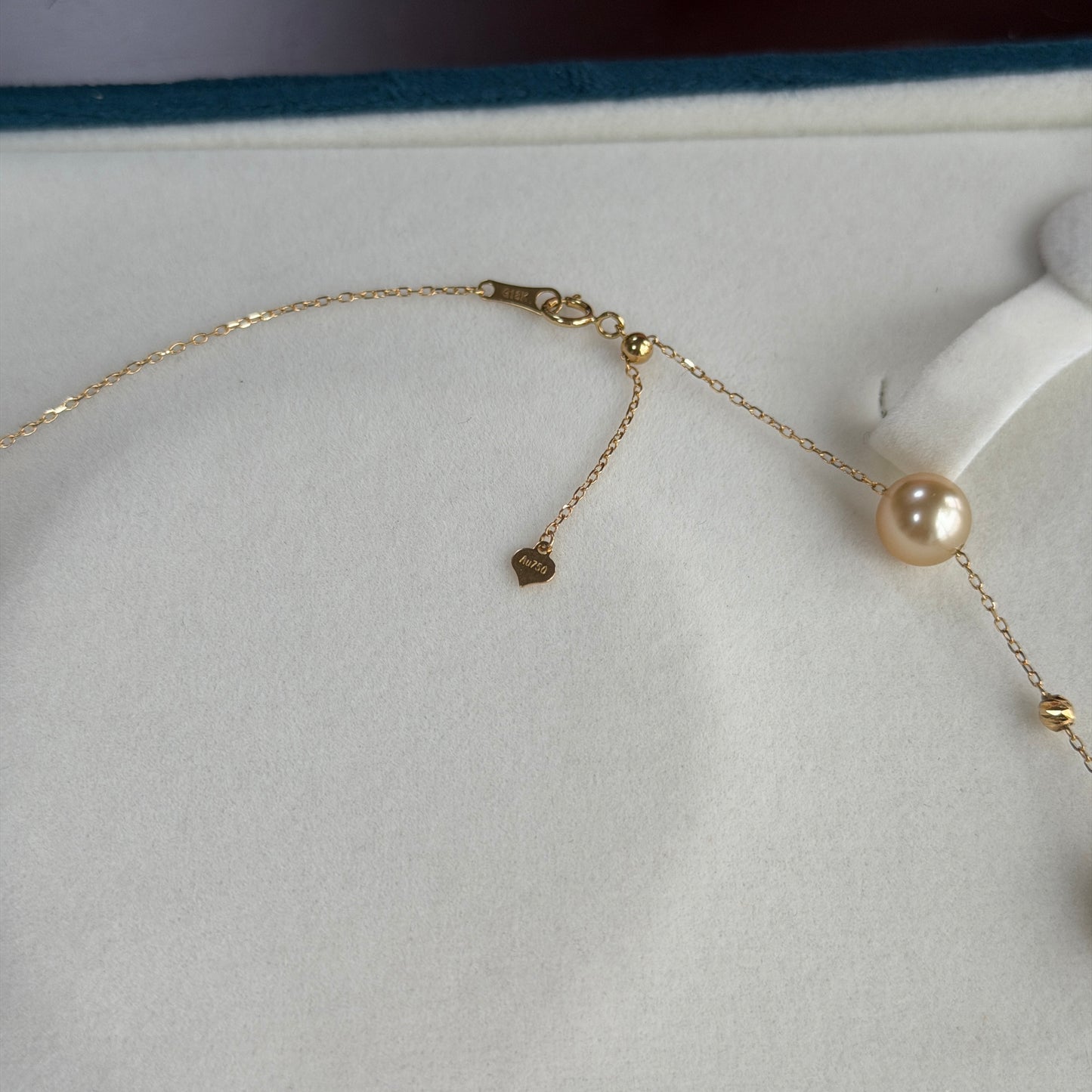 8-11mm South Sea Golden Pearl Starry Night Au750 necklace 18k gold