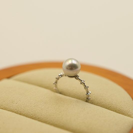 8.2mm Madama color Akoya Ring s925
