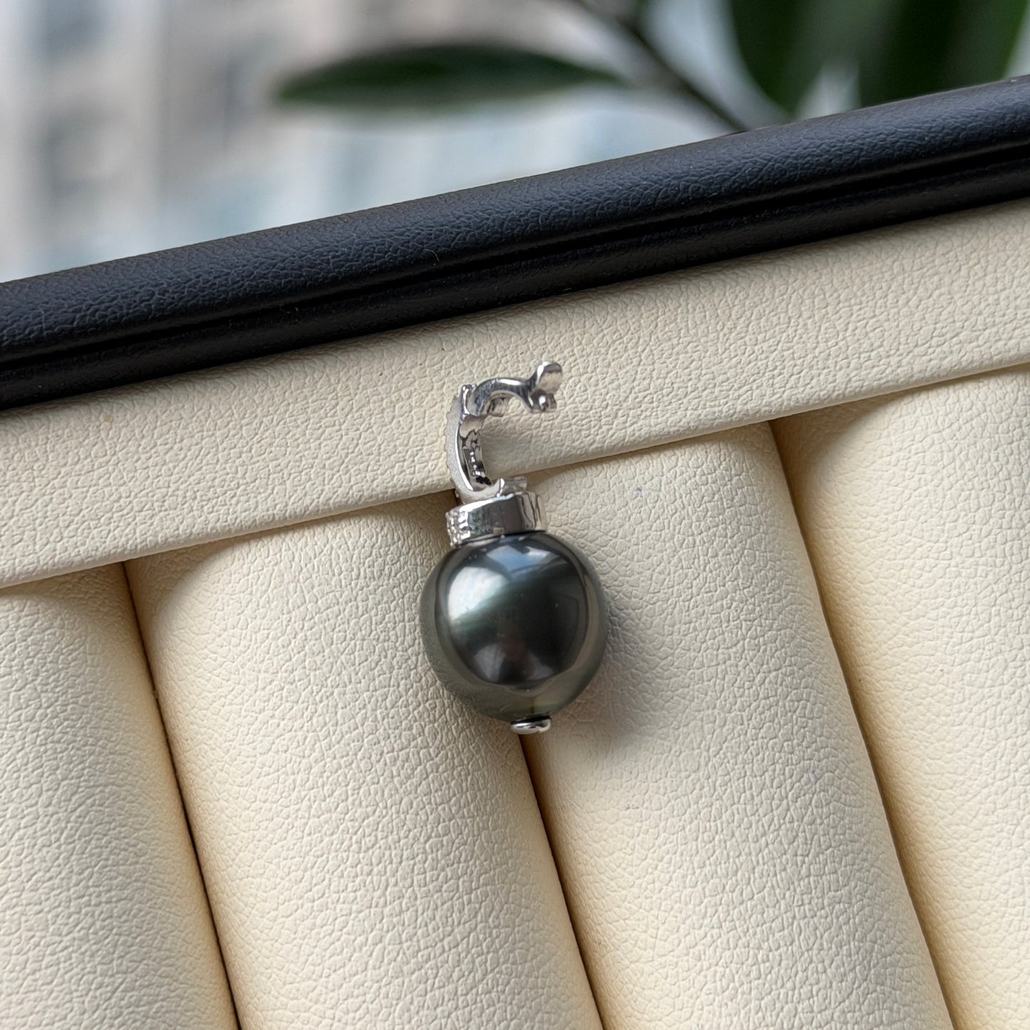 Black Tahitian Pearl Pendant Detachable Style s925