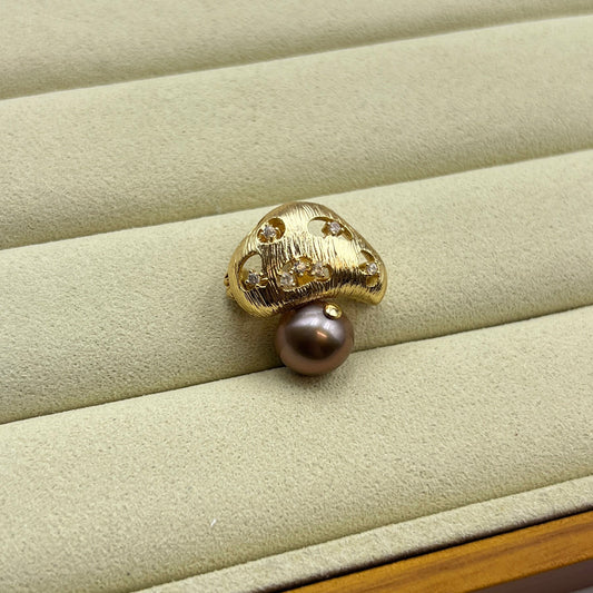 Mushroom Pearl Brooch and pendant