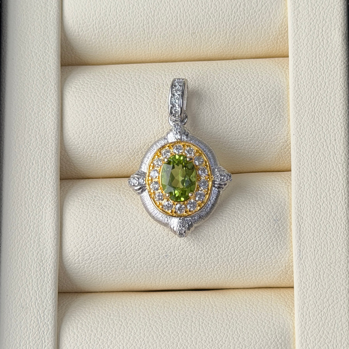 8*6mm Peridot stone necklace s925