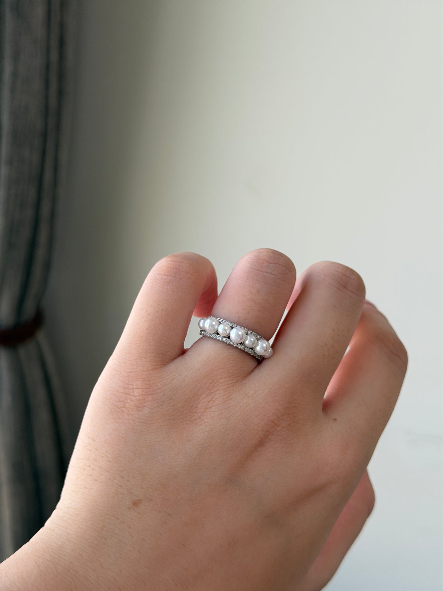 Luxury 7-Pearl Ring classic timeless style s925