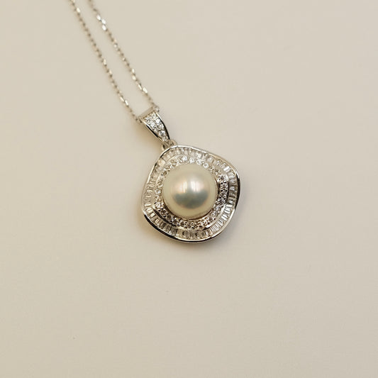 Beautiful luster freshwater pearl Luxury necklace s925