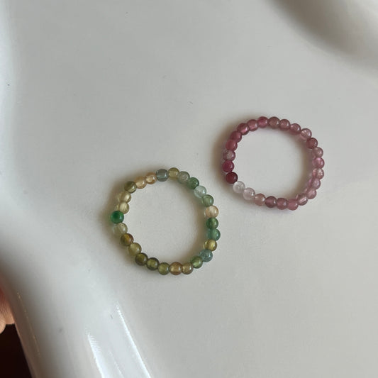Tourmaline ring elastic style