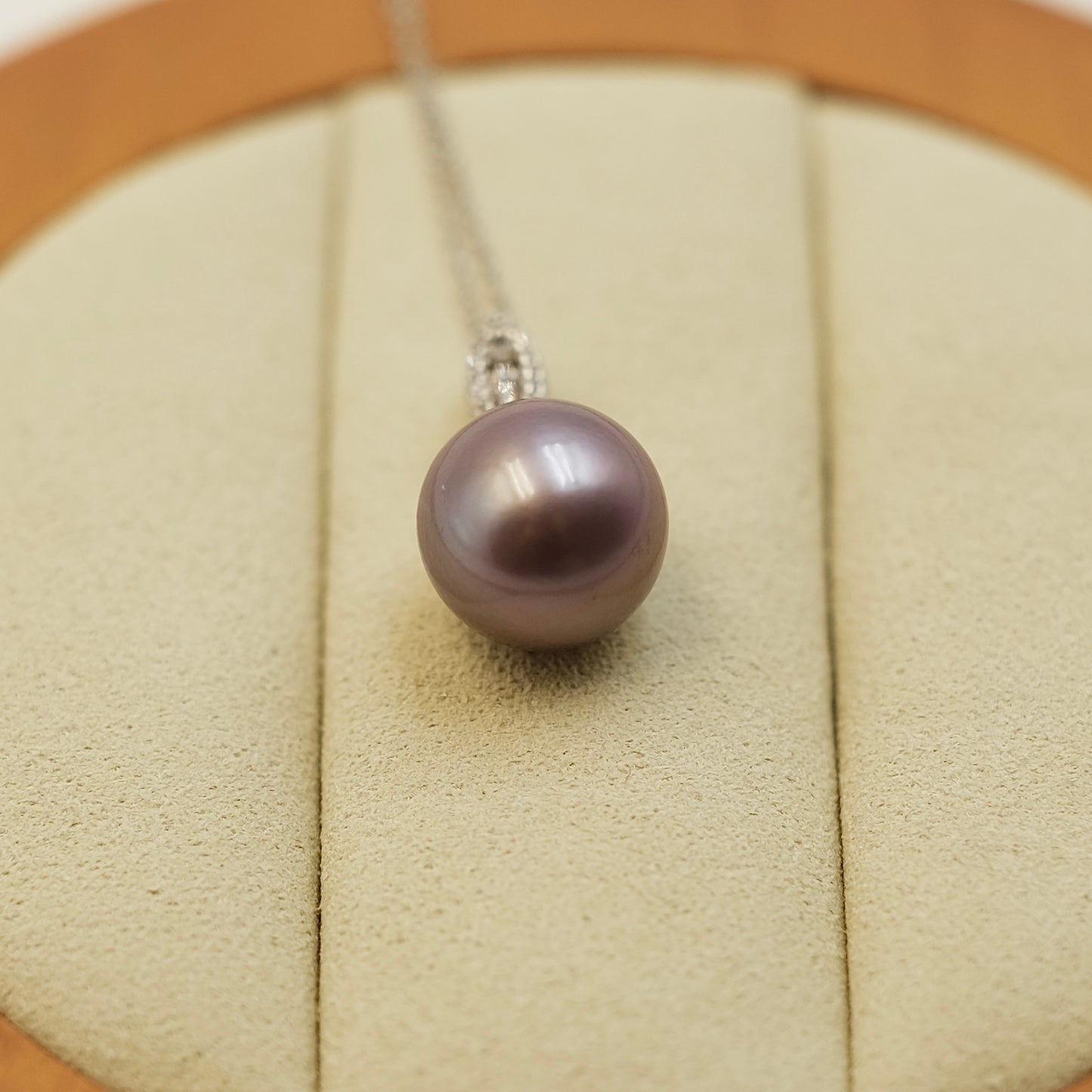 11.7mm Purple Freshwater Edison Pearl necklace s925