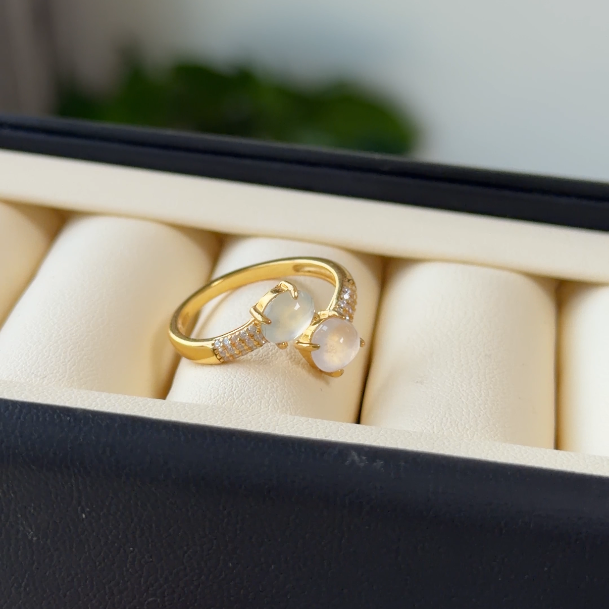 Icy Jade double ring s925