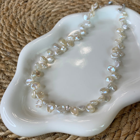 Mini Flower petal full strand necklace s925 16-17.5in