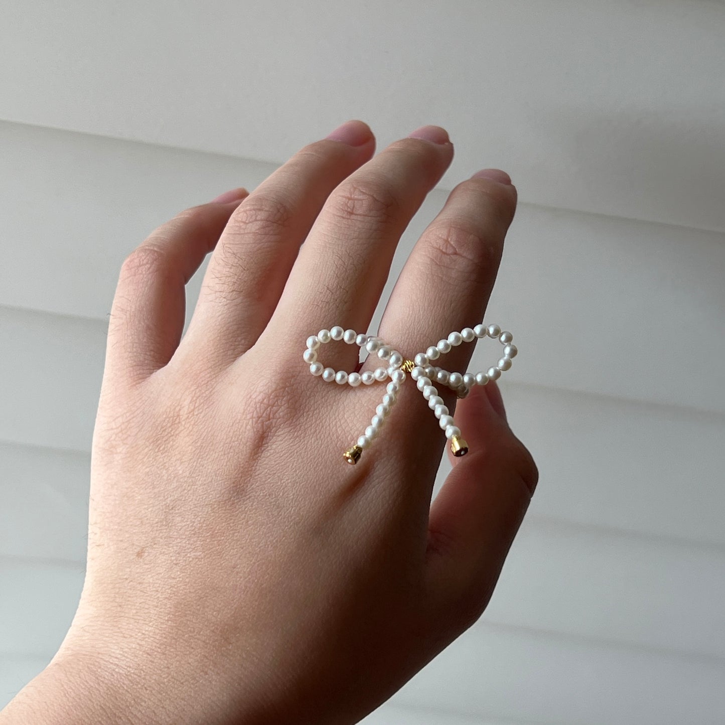 Bowtie elastic ring super cute and stylish s925