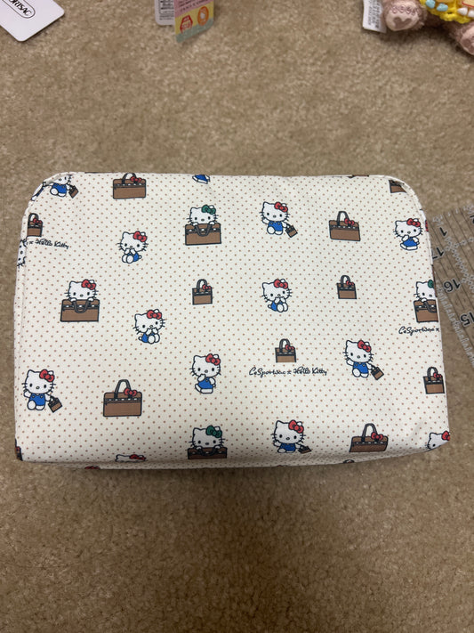 Hello Kitty Large Cosmetic Bag with hellow kitty print details