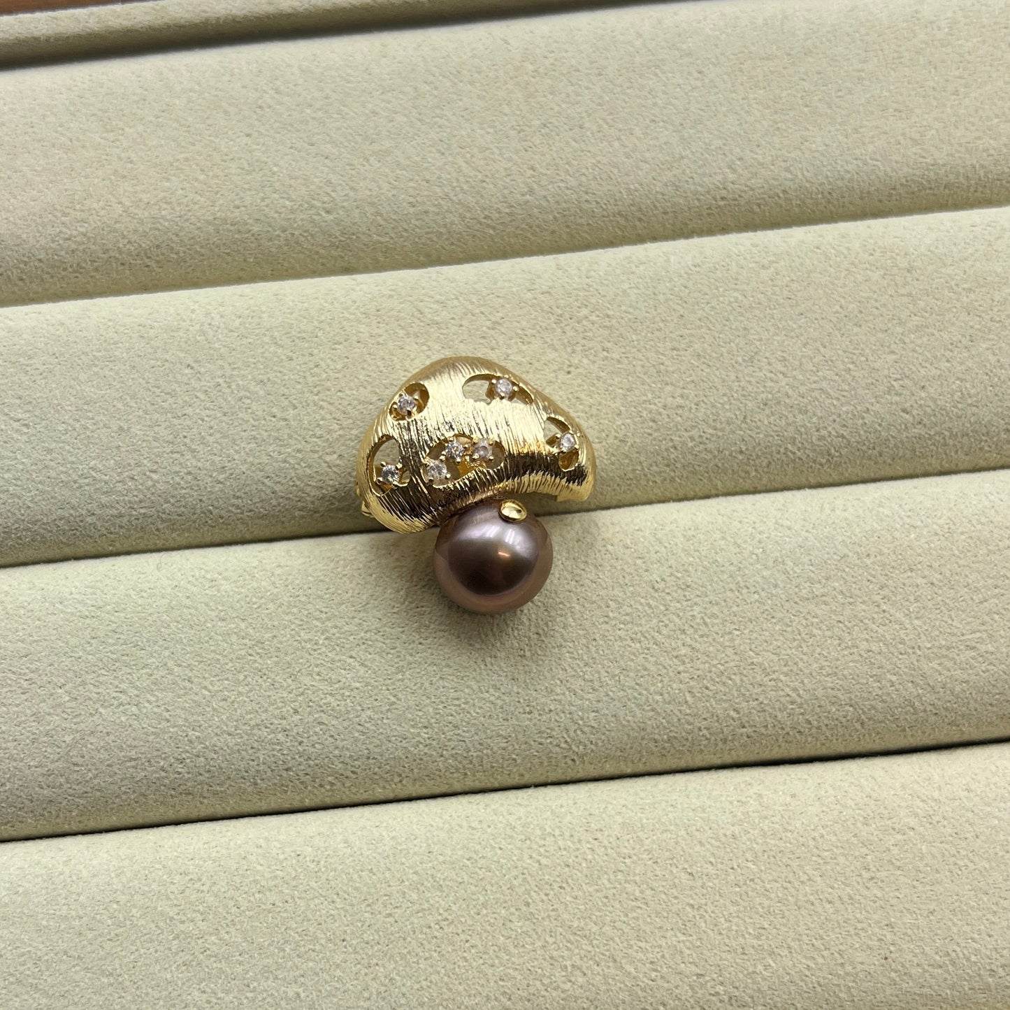 Mushroom Pearl Brooch and pendant