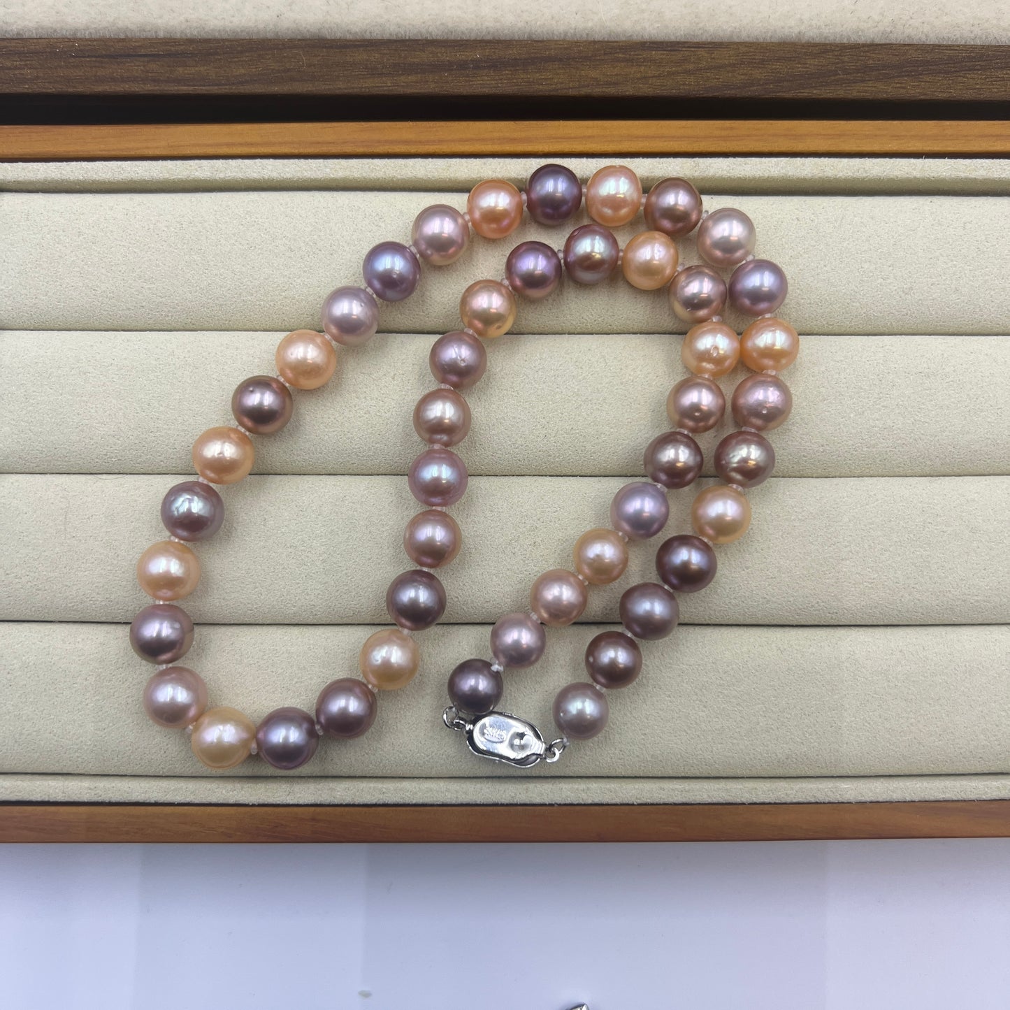 8-9mm candy color pearl necklace fs s925