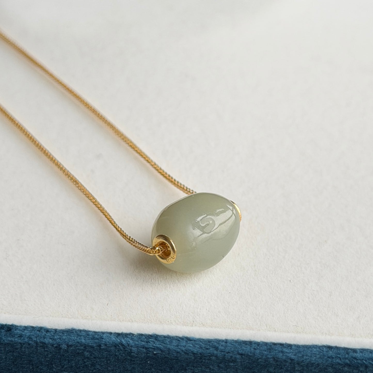 Hetian Jade Bean Pendant lulu style s925