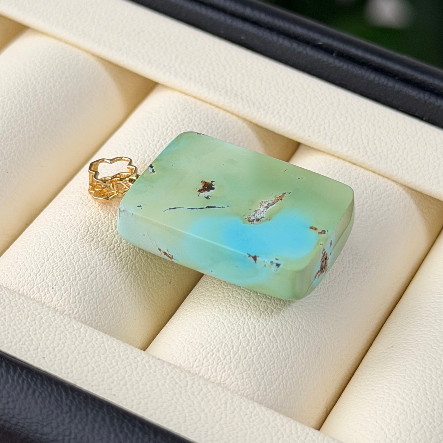 【Forest Lagoon】Turquoise Pendant Au750 setting