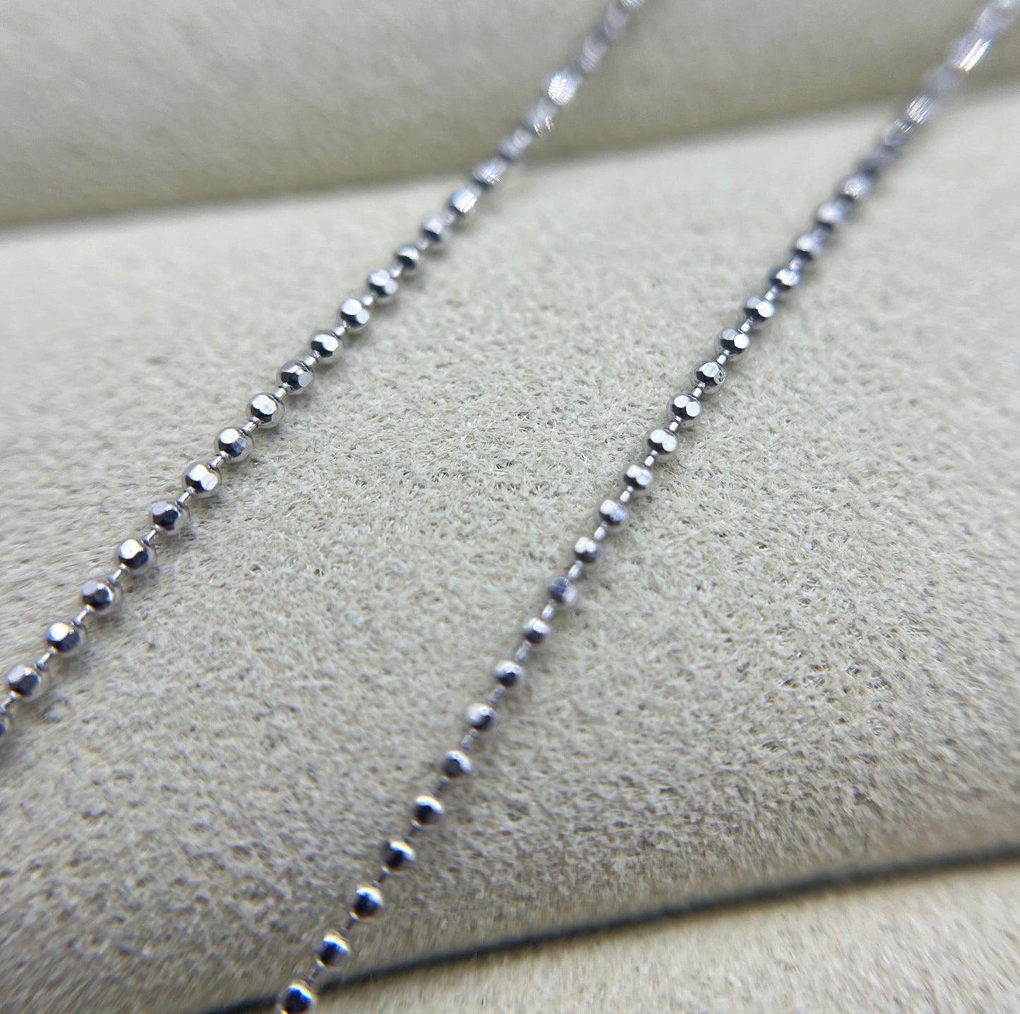 50cm Length Adjustable s925 Sterling Silver White Gold Plated Chain