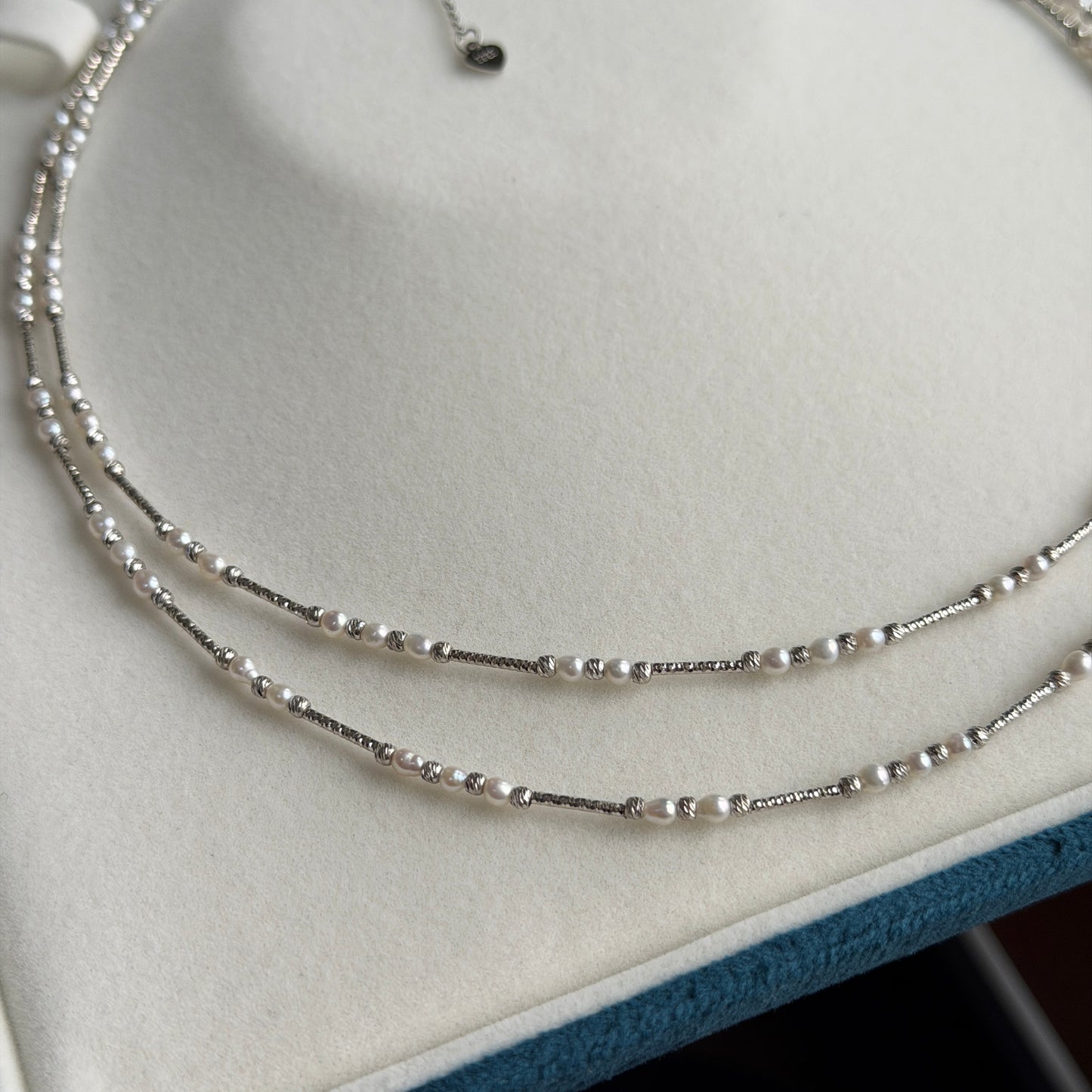 Versatile 85-90cm Freshwater keshi pearl s925 sweater necklace