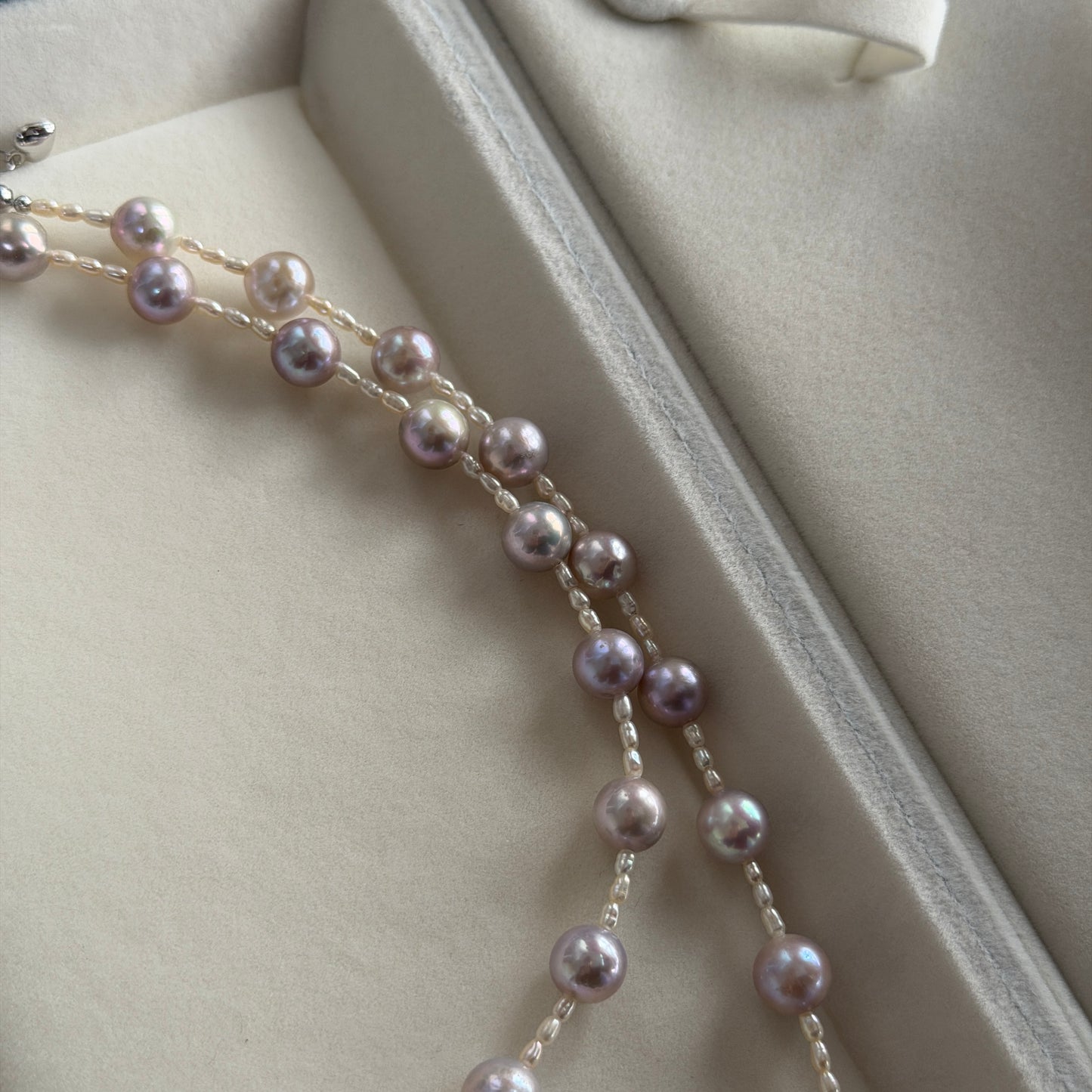 Deal Spring Monet color freshwater pearl necklace with freshwater Keshi s925