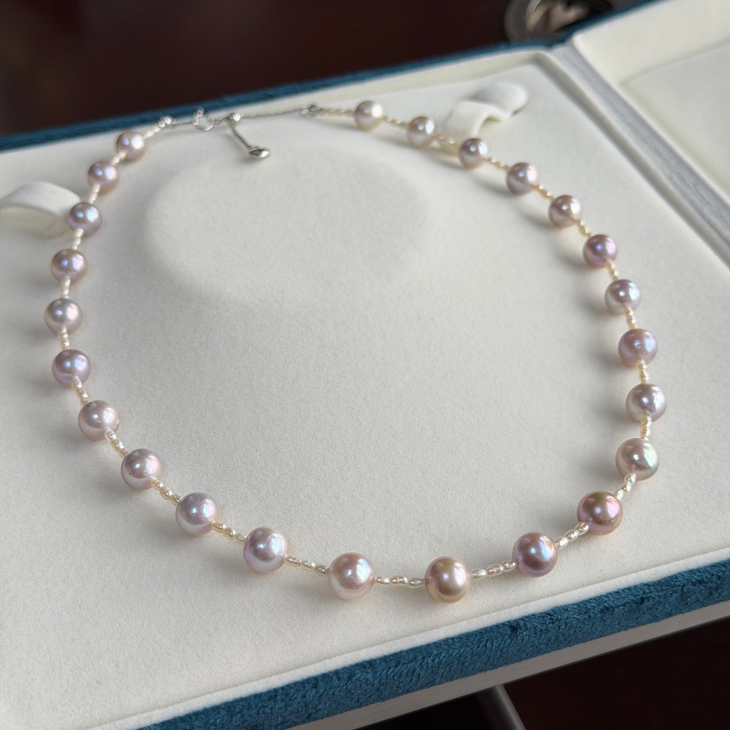 Deal Spring Monet color freshwater pearl necklace with freshwater Keshi s925