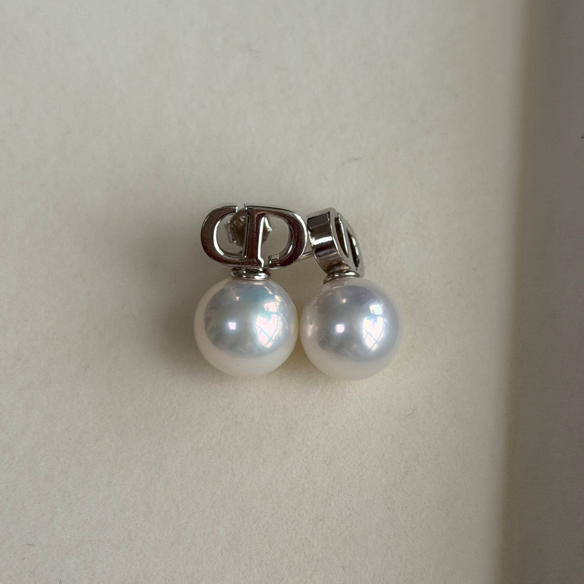 Luxury Top luster mirror like surface round Freshwater pearl Edison CD earrings s925