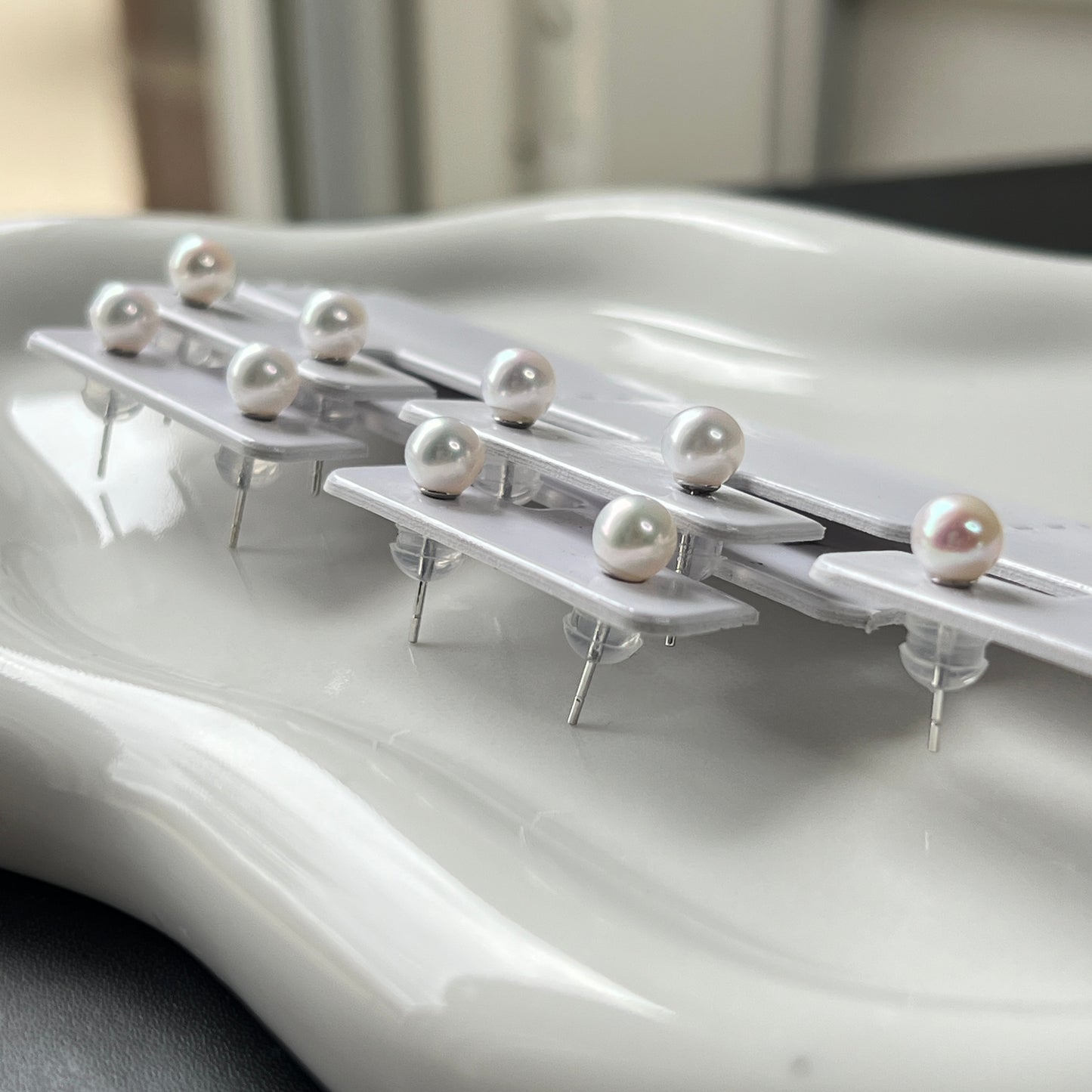 Deal Must have freshwater pearl earring stud 5mm s925