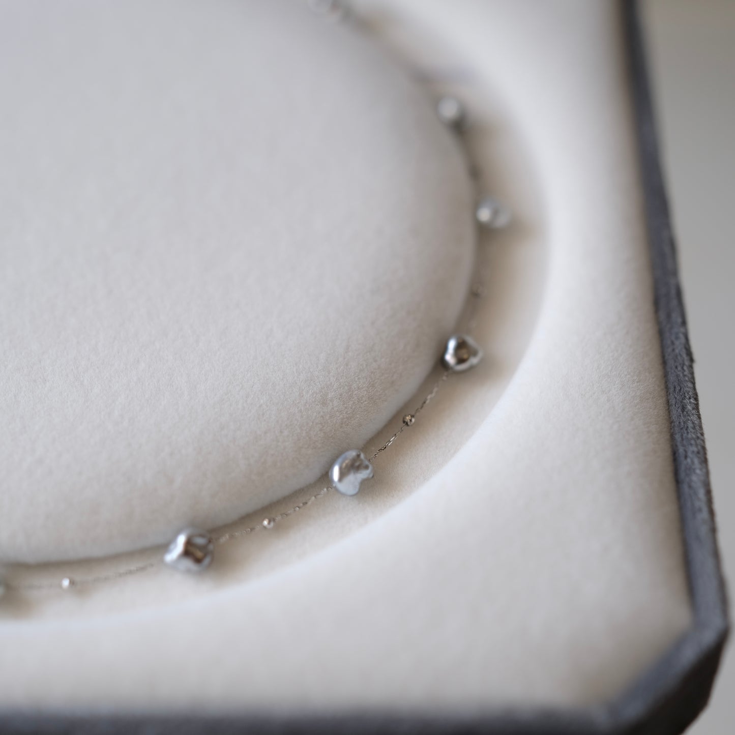 Luxury Black Tahitian Seawater keshi pearl 18k white gold starry night Necklace