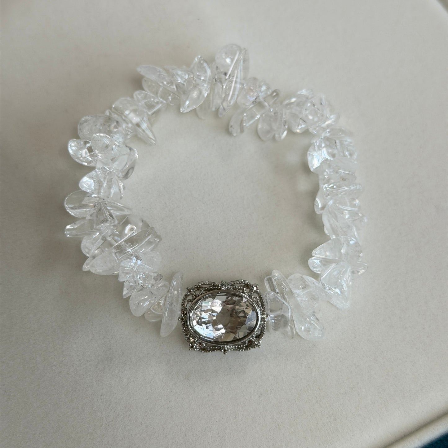 White crystal elastic bracelet alloy accessory
