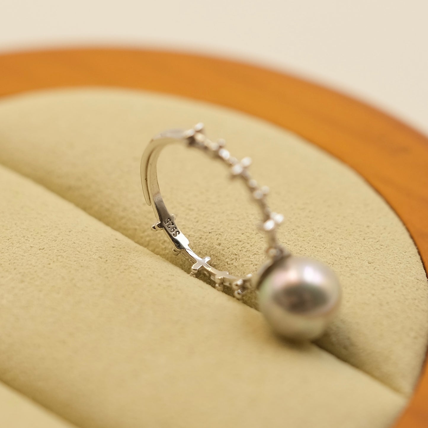 8.2mm Madama color Akoya Ring s925