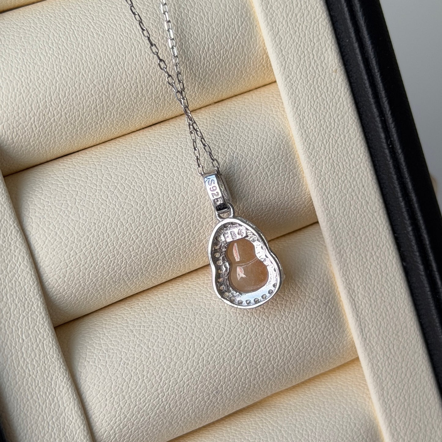 Clearance Deal Yellow Jade Hulu w/chain s925