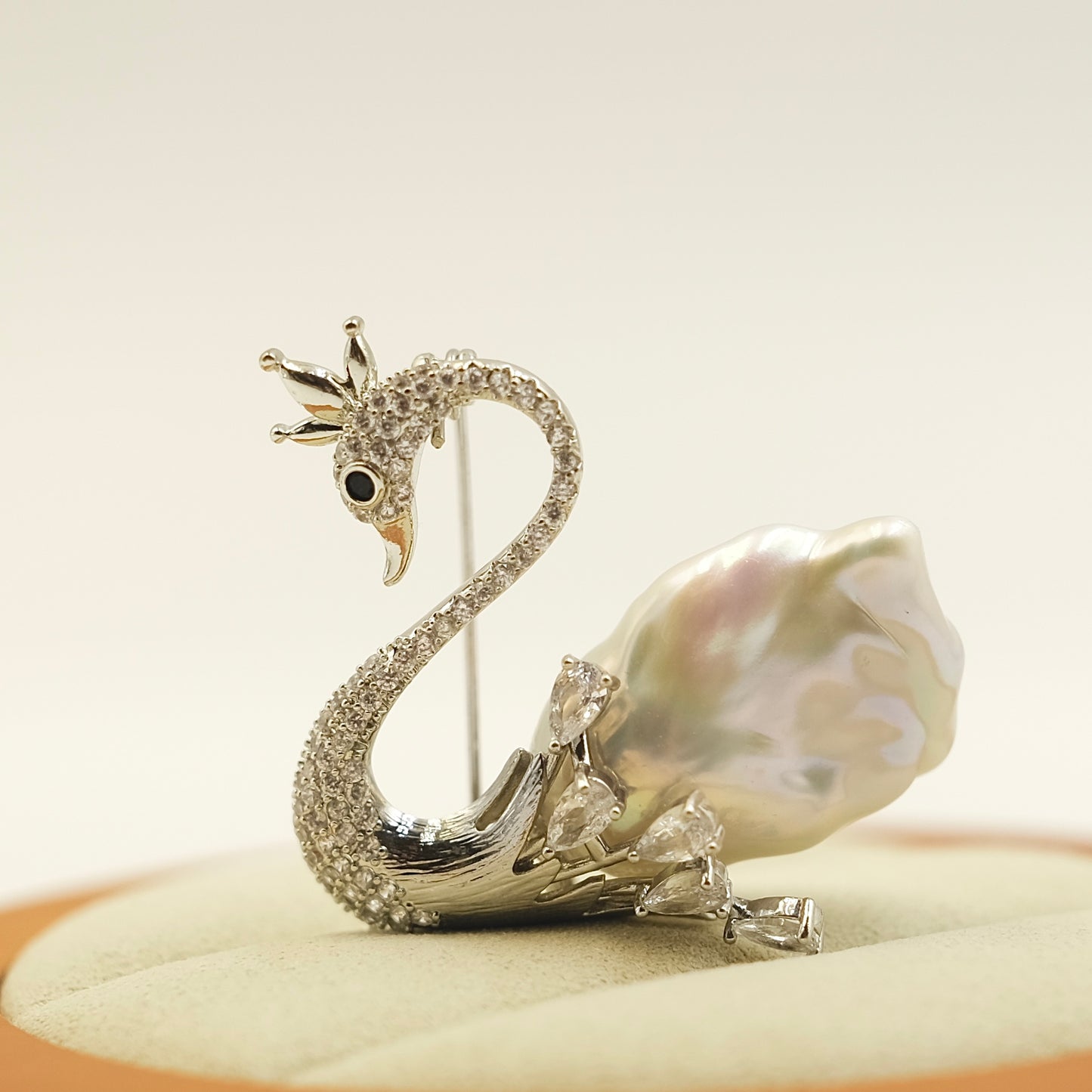 Swan Baroque Pearl Brooch