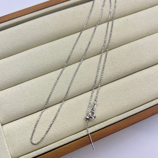50cm Length Adjustable s925 Sterling Silver White Gold Plated Chain