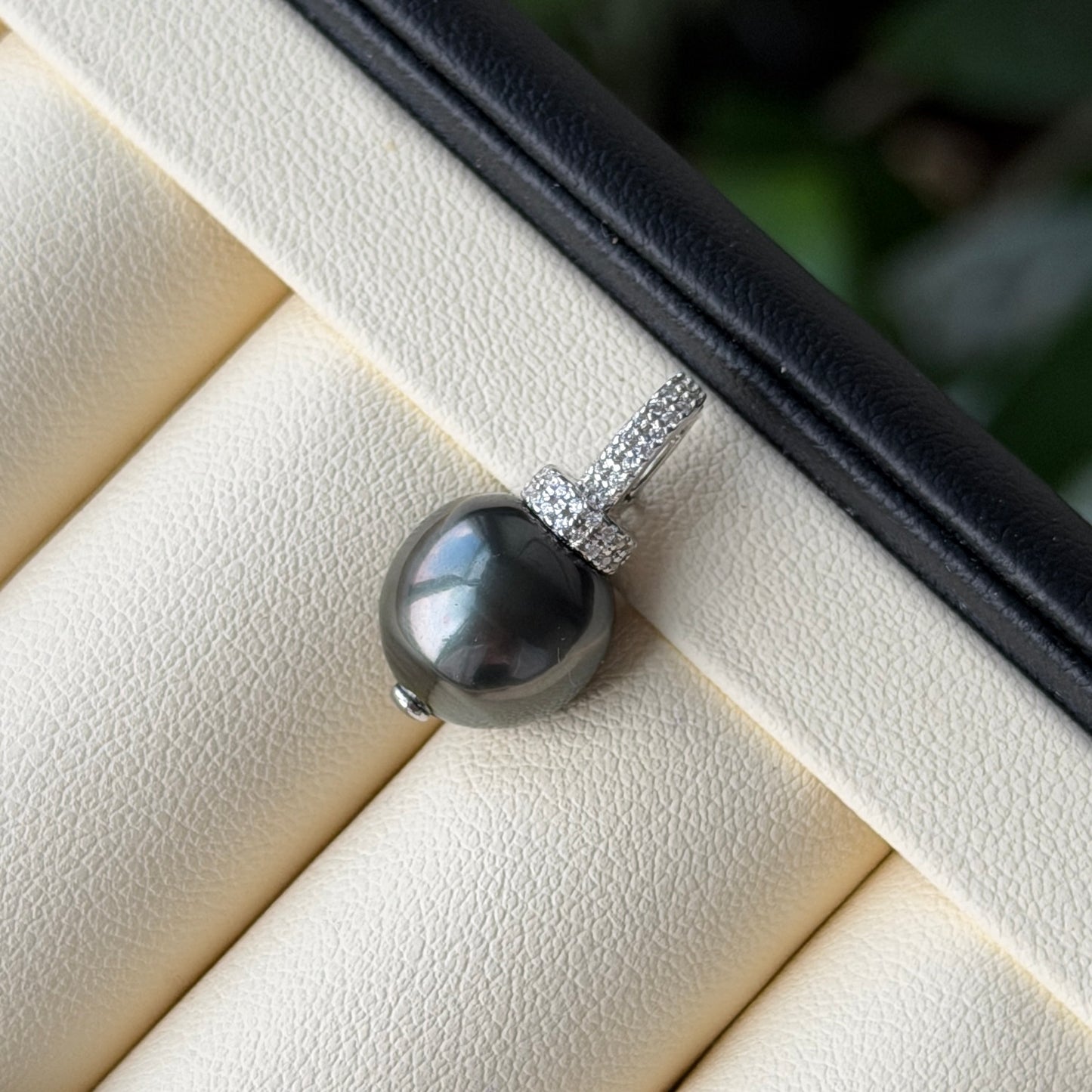 Black Tahitian Pearl Pendant Detachable Style s925