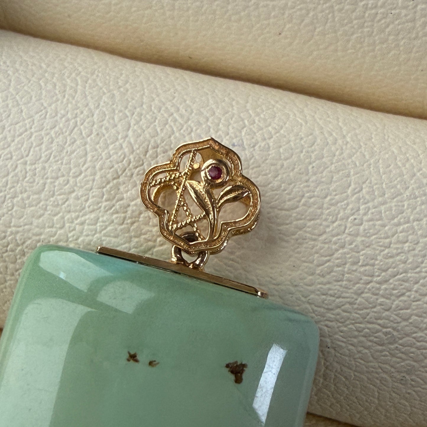 【Forest Lagoon】Turquoise Pendant Au750 setting