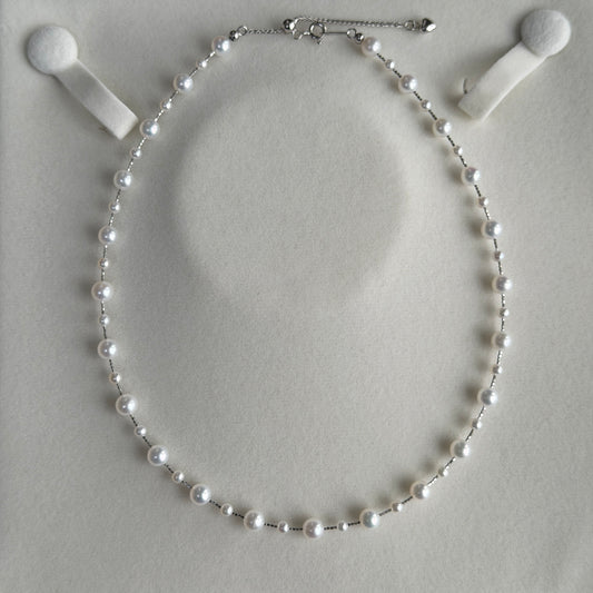 【Group Buy】Starry night dainty pearl necklace 3-4mm & 5-6mm