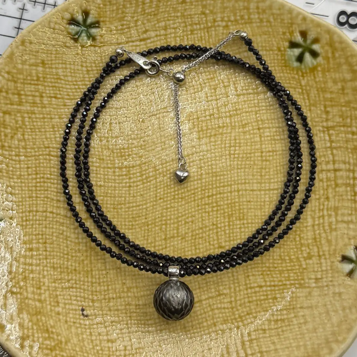 Black Tahitian dragon scale necklaces