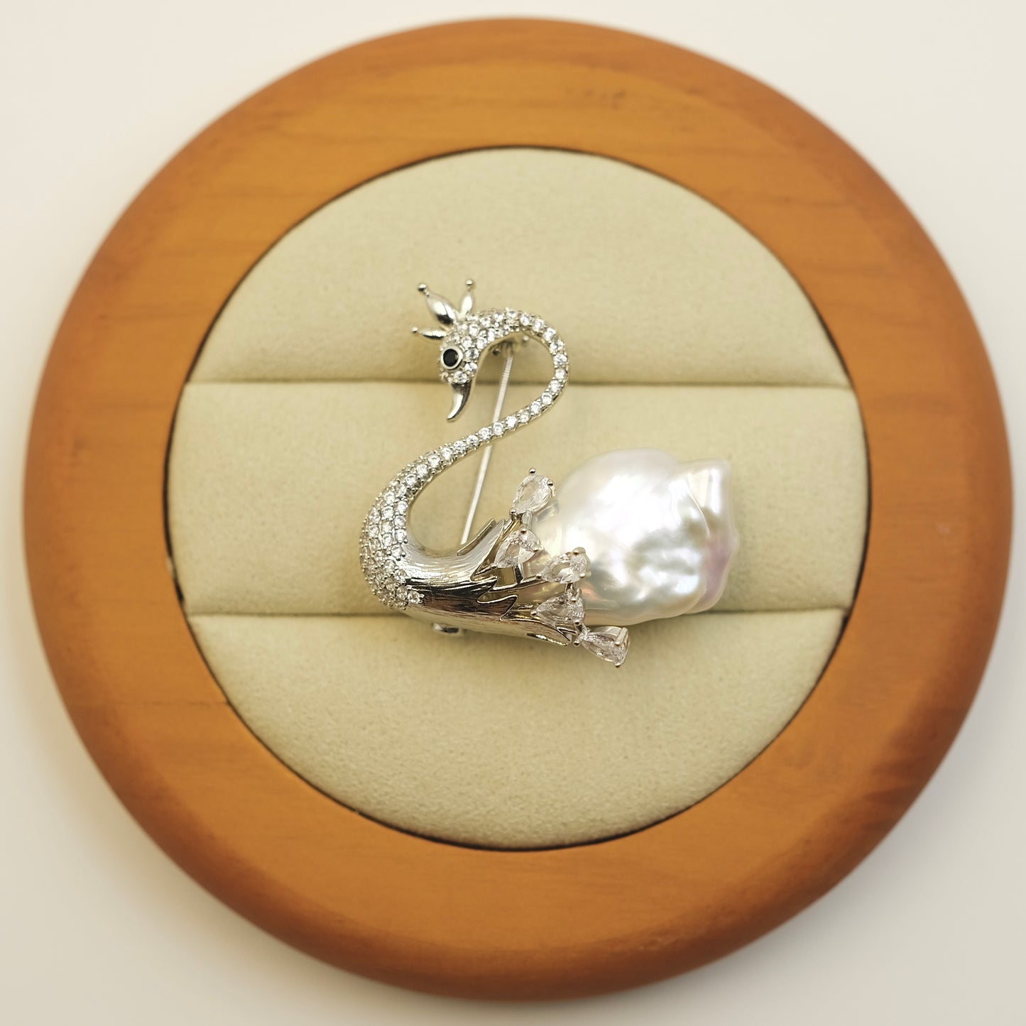 Swan Baroque Pearl Brooch
