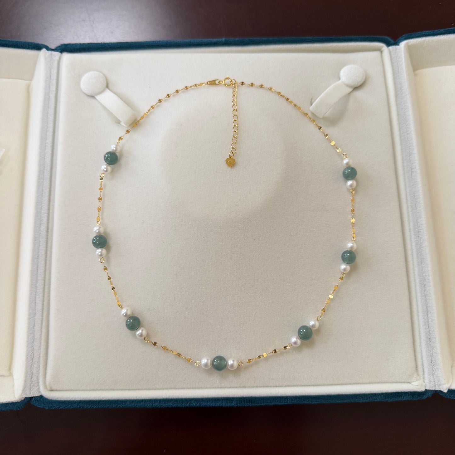 Jade Pearl Starry Night Necklace s925