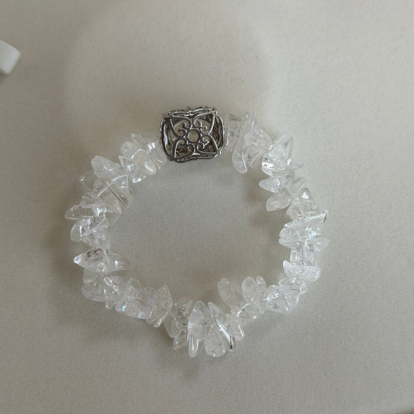 White crystal elastic bracelet alloy accessory