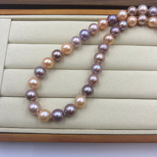 8-9mm candy color pearl necklace fs s925