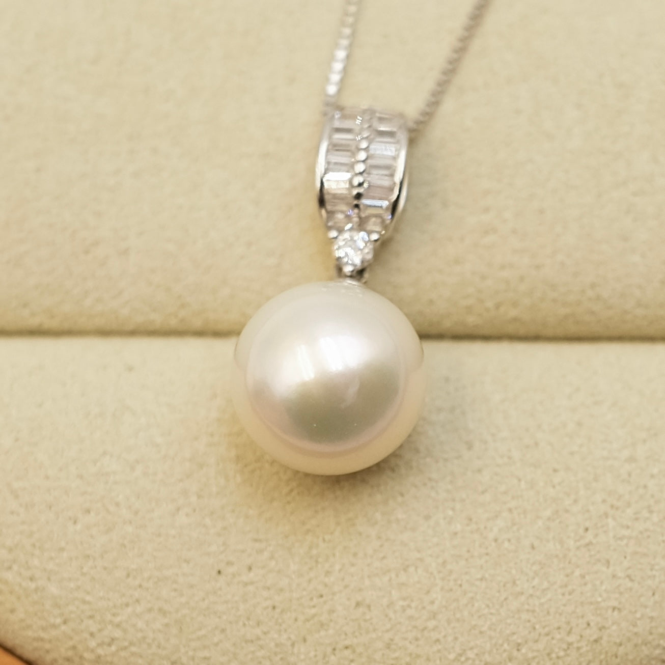 11.1mm Freshwater Edison Pearl Necklace s925 with chain