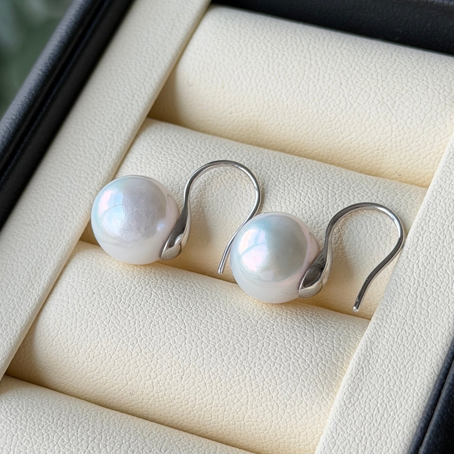 11-12mm Edison pearl high heel earrings s925