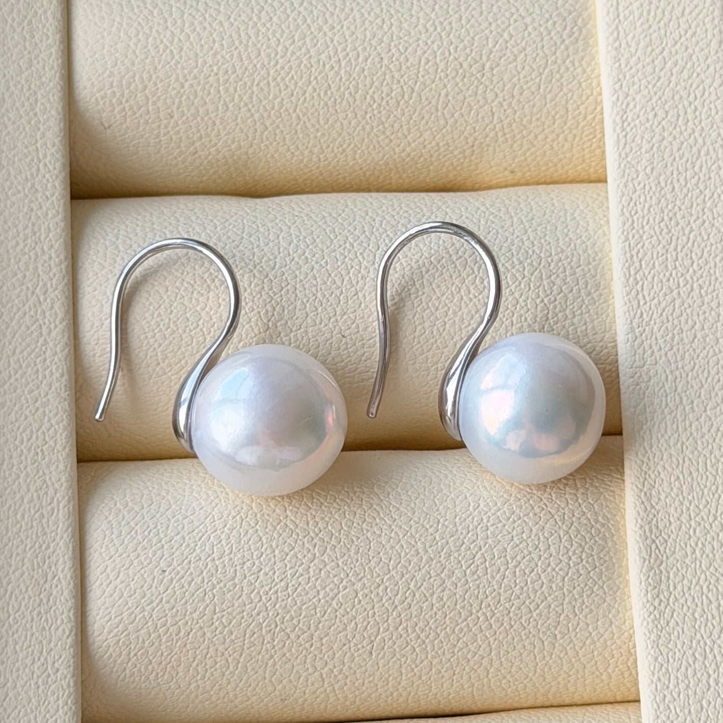 11-12mm Edison pearl high heel earrings s925