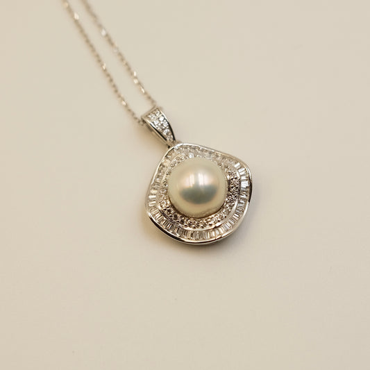 Beautiful luster freshwater pearl Luxury necklace s925