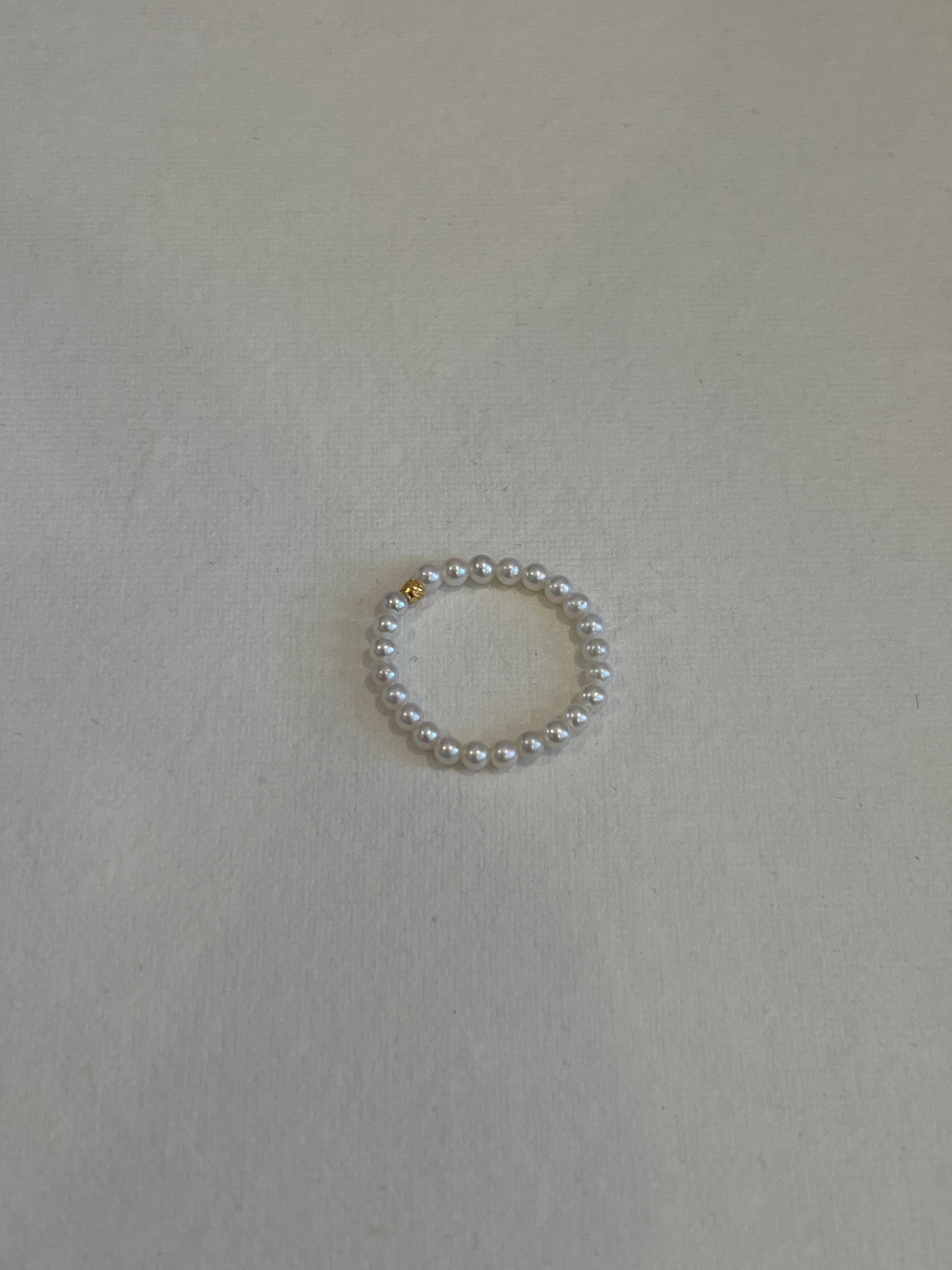 Freshwater pearl Baby pearl ring elastic style