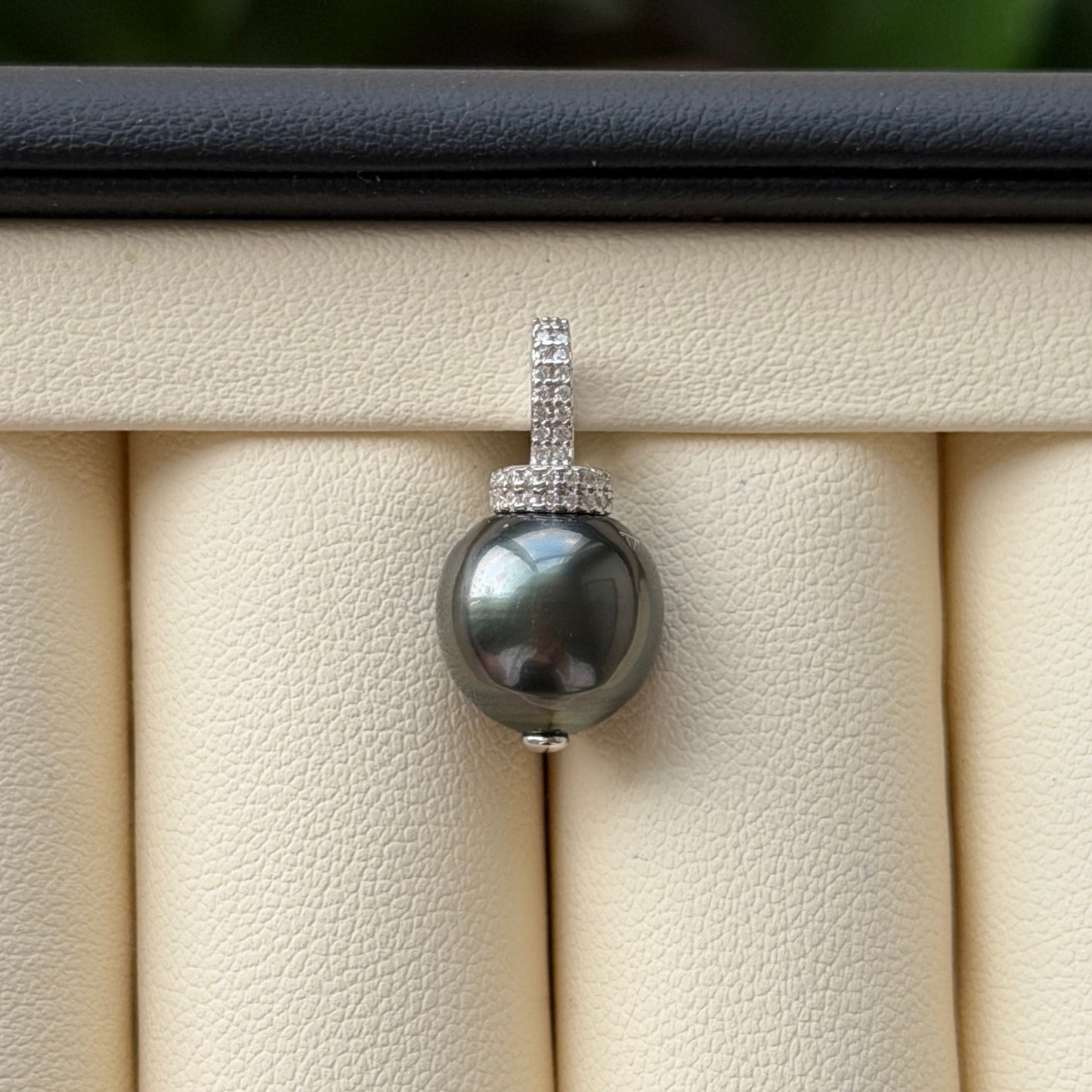 Black Tahitian Pearl Pendant Detachable Style s925