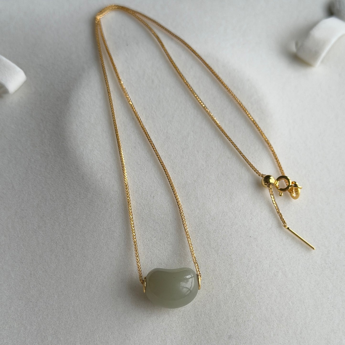 Hetian Jade Bean Pendant lulu style s925