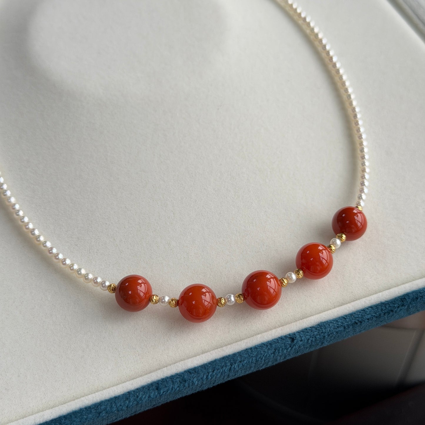 Big Smile Nang Hong South Red Agate freshwater pearl s925